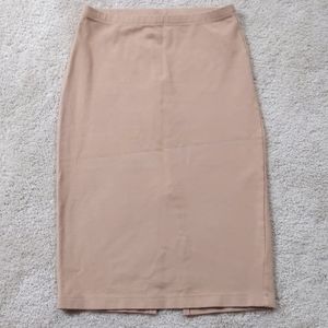 Simple Pull-On Knee Length Skirt